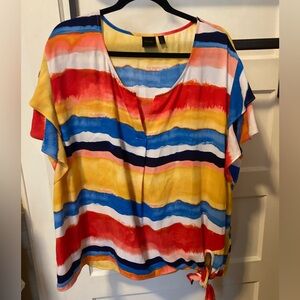 Rafaella v-neck ruffled blouse size 3x